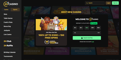 Prévia do site de 24Casino