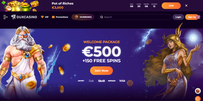 Duxcasino のサイトプレビュー