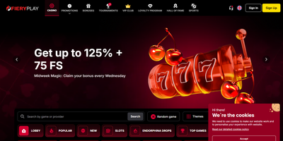 Prévia do site de Fiery Play