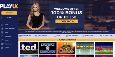 Prévia do site de PlayUK