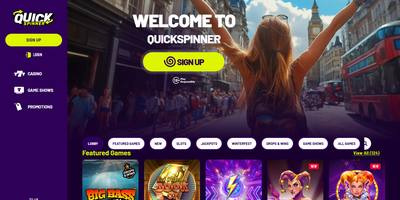 Prévia do site de Quickspinner