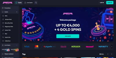 Spin Fever のサイトプレビュー